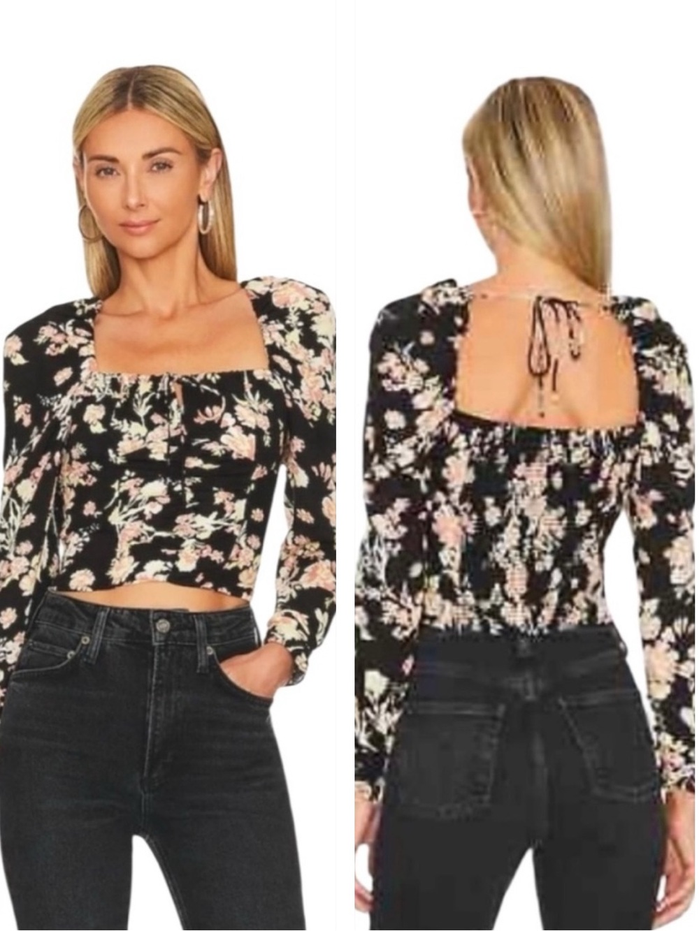 Free People “Hillary” Floral Crop Top NWT